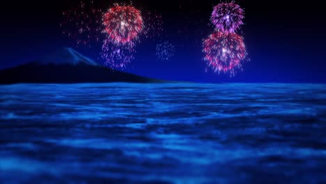 heart particle fire works effect animation