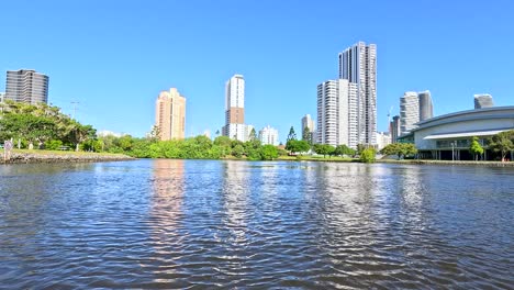 scenic river cruise through urban landscapes