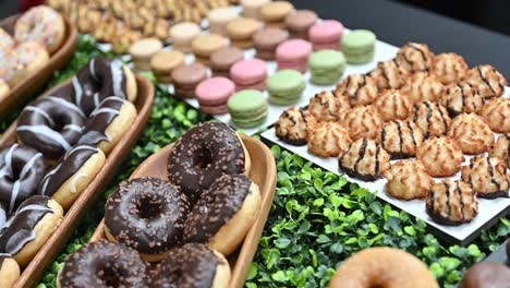 savouries and sweets are displayed during the gulf food exhibition in the united arab emirates