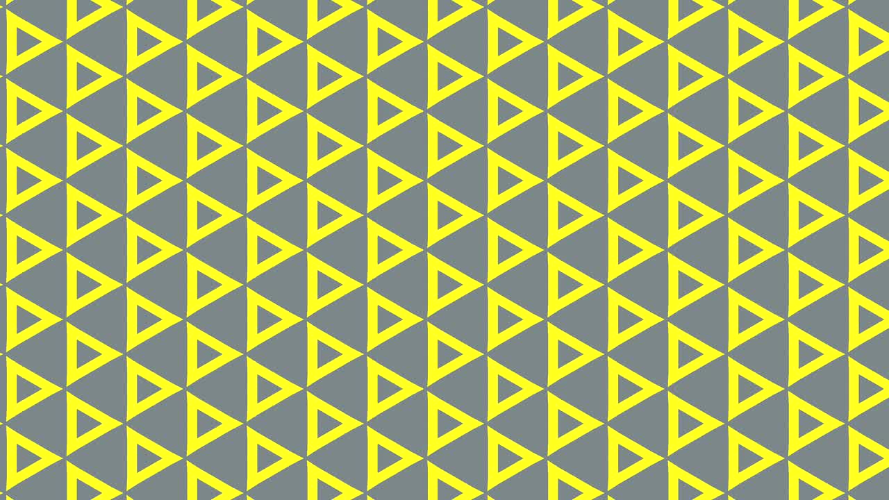 Seamless yellow triangle pattern on gray background