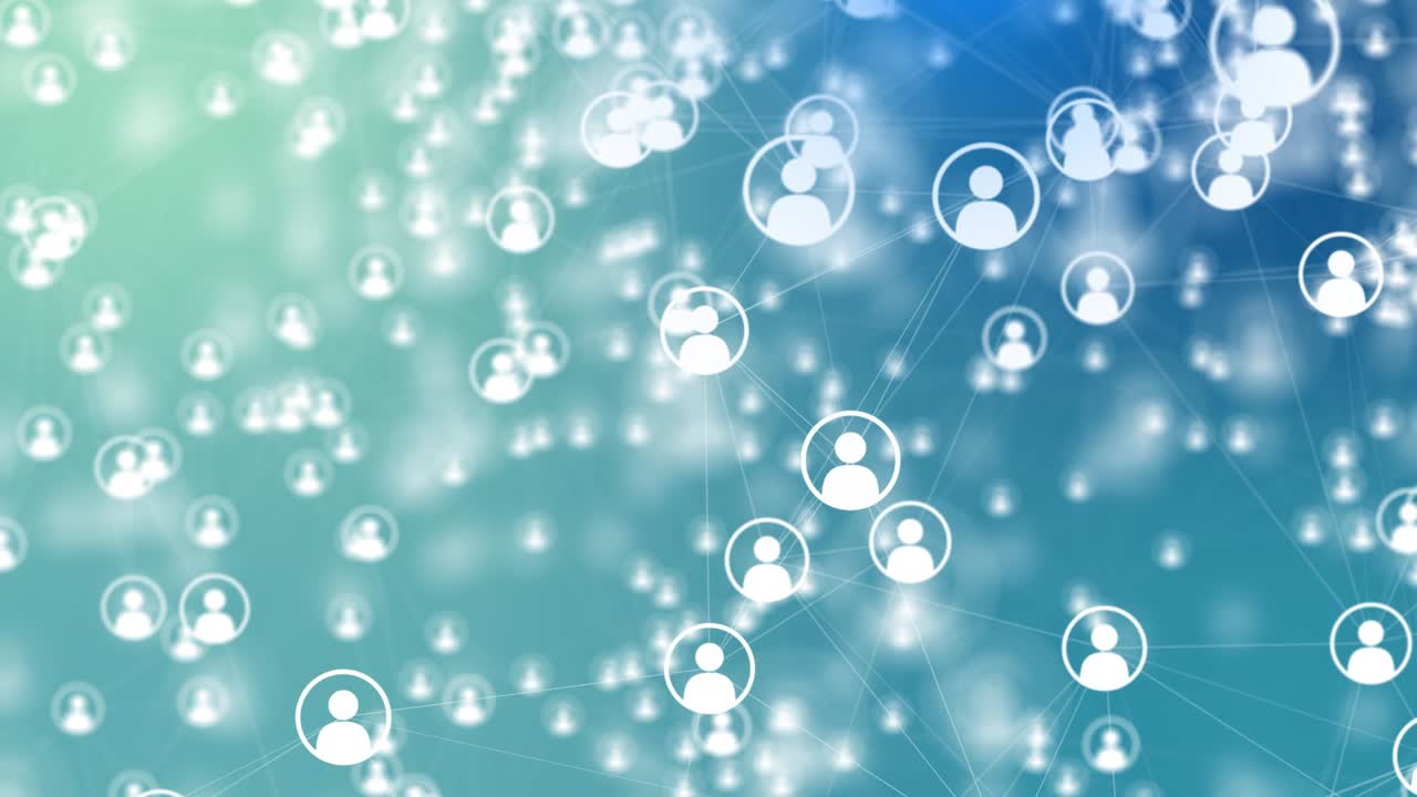 사용자 네트워크 연결 글로벌 통신 디지털 기술 루프 배경