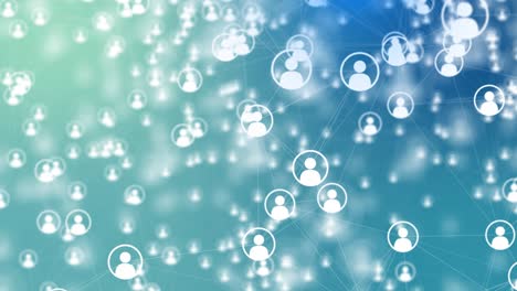 user icon network connection global communication digital technology loop background