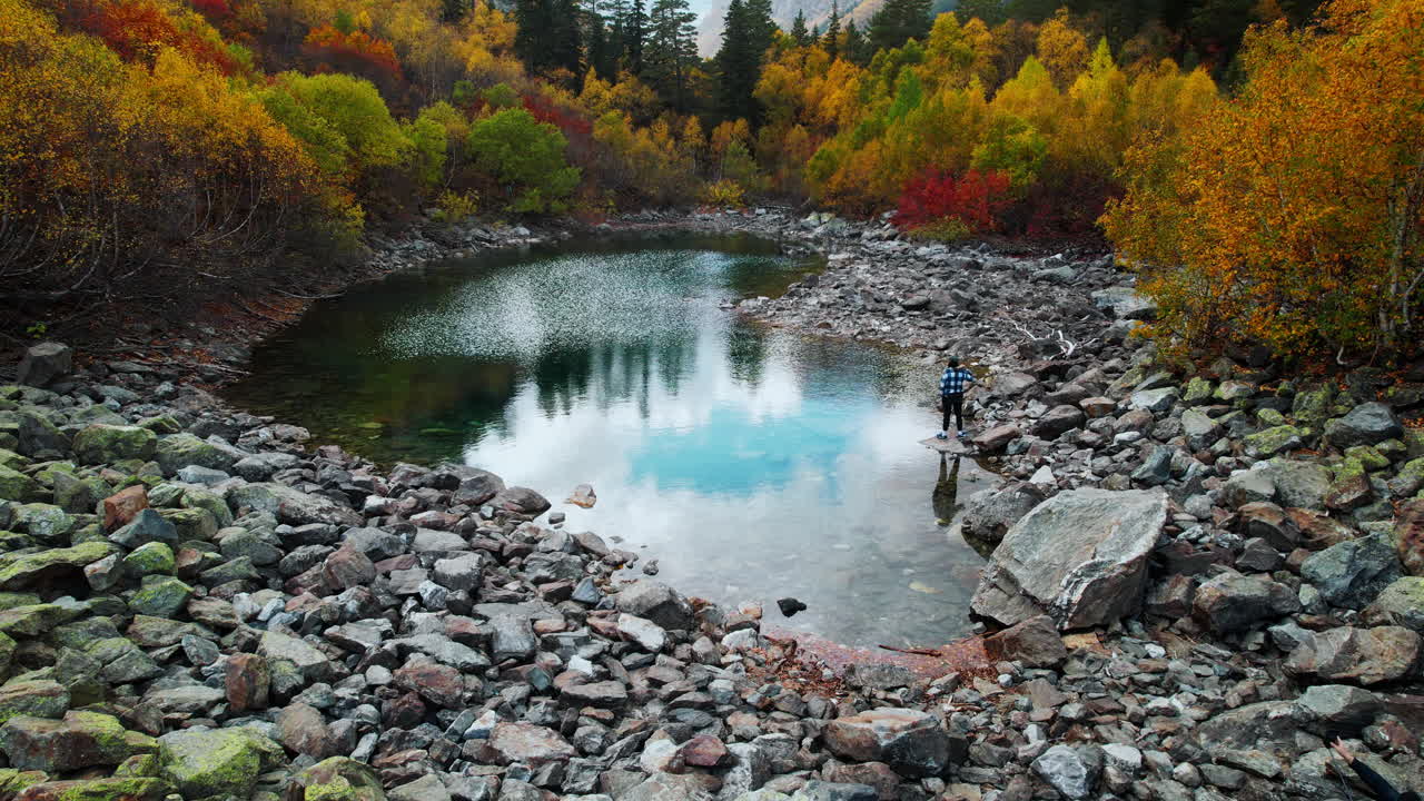 Autumn Lake in the Mountains
