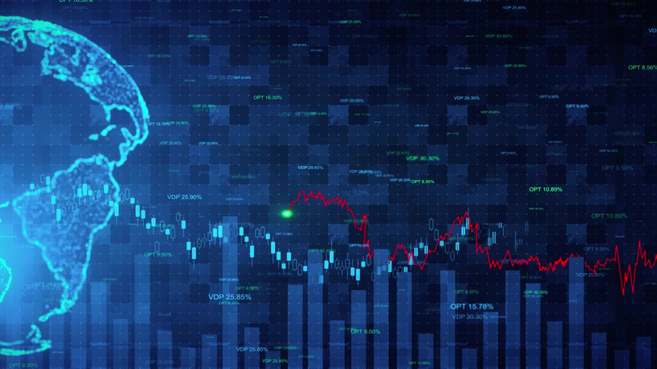 Stock exchange trading investment and financial concept stock market economic graph with diagrams
