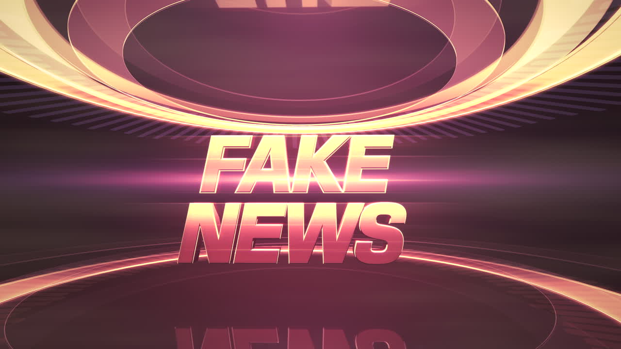 noticias falsas con elementos de círculos en el estudio de noticias