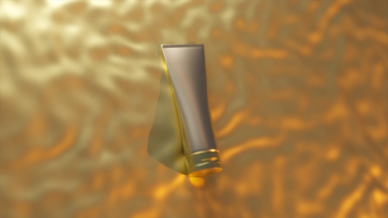 럭셔리 골드 화장품 튜브 모형