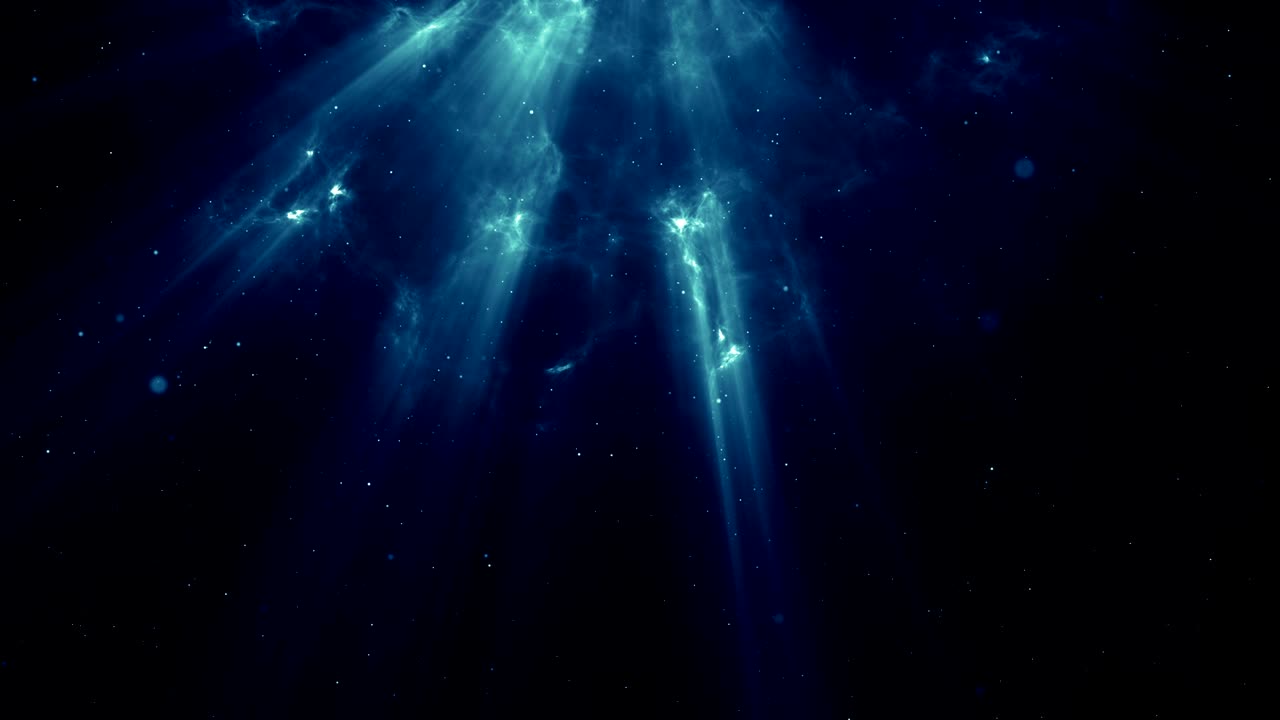 partículas de poeira azul abstrato luz bokeh títulos de movimento loop de fundo cinematográfico