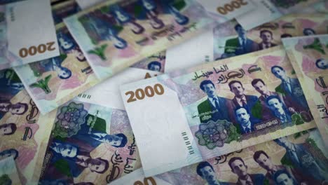 algeria dinar growing pile of money seamless loop
