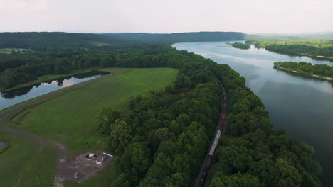 Freight-train-moving-through-beautiful-Spadra-Park-recreation-area