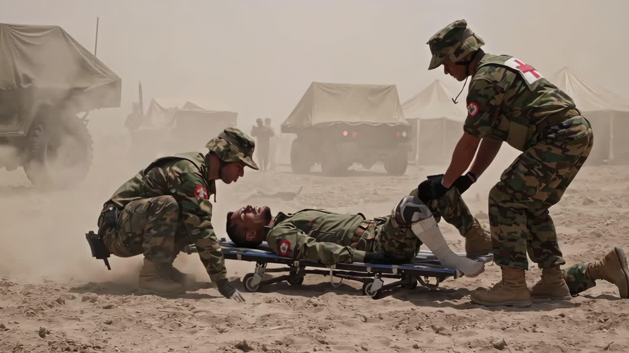 Military Medical Evacuation in a Desert Environment