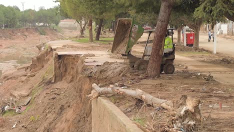 flood damage cleanup and riverbank erosion repair