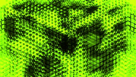 patrón geométrico abstracto de cubos verdes