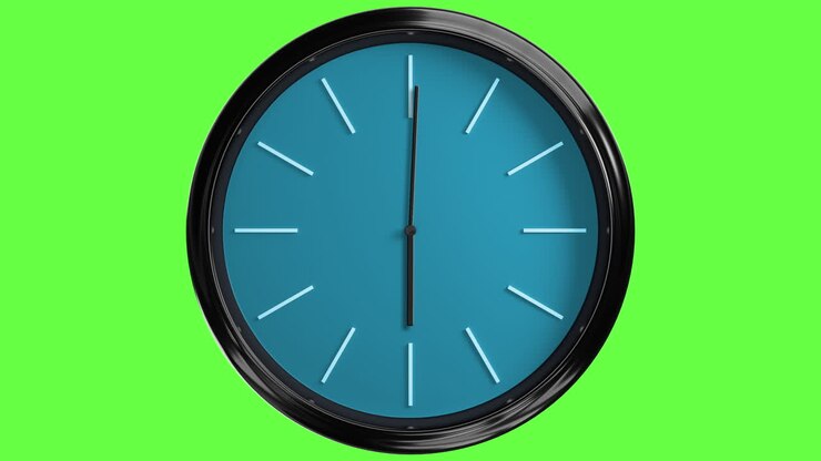 Time Lapse 12 hours 60fps 4k Wall clock Green Screen Modern