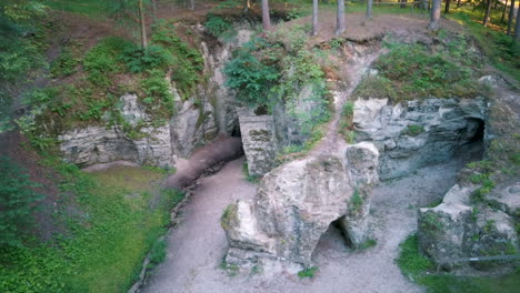 devil's oven or large ellite natural geological monument located in the gauja national park at lode behind cesis in latvia