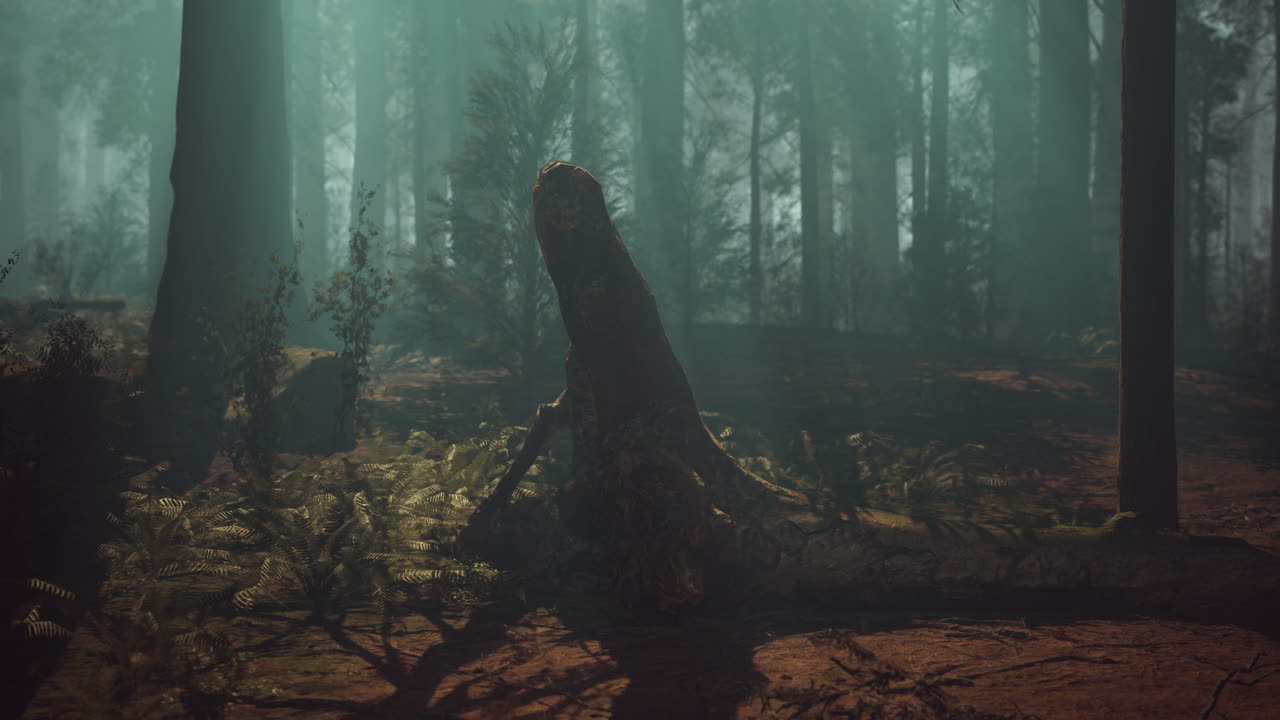 Mysterious Foggy Forest