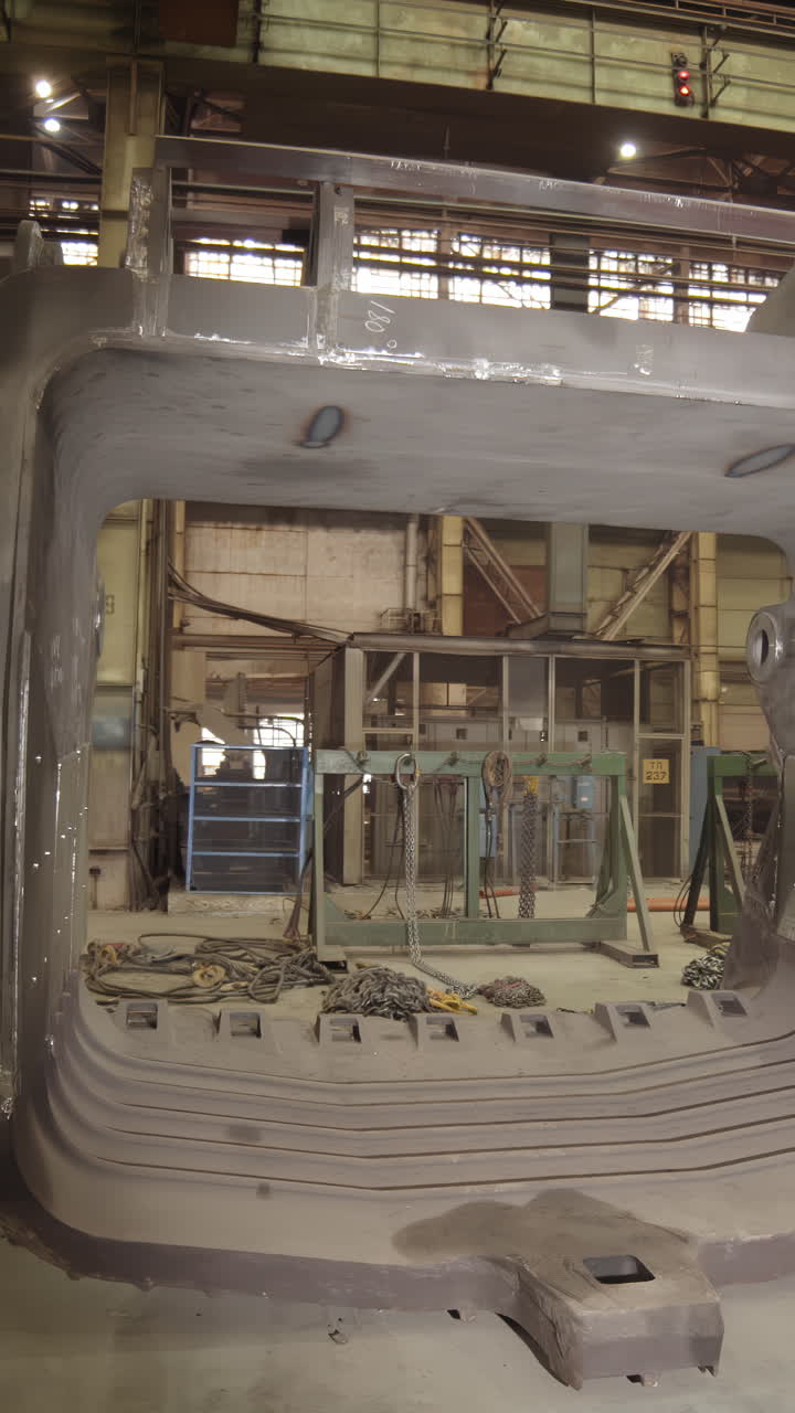 Manufacturing Heavy Machinery Components in an Industrial Factory