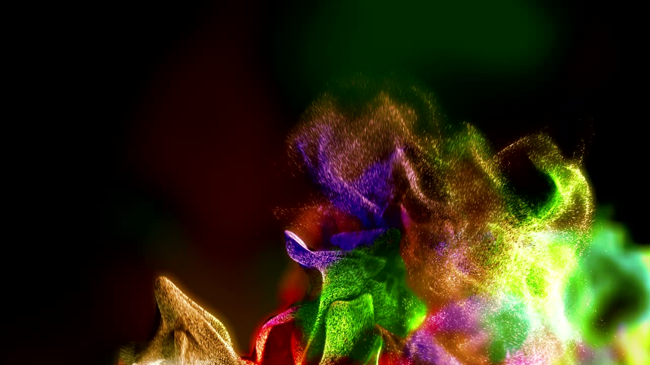 아름다운 3d 입자 애니메이션, 루핑