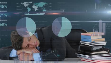 Businessman-sleeping-on-his-desk