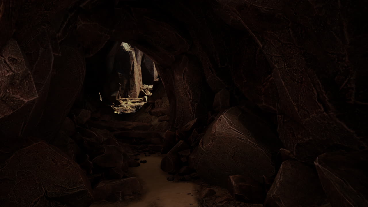 interior oscuro de la cueva