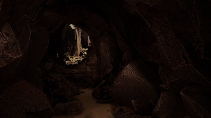 Dark Cave Interior