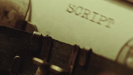 printing script as title and part one on next line with typewriter