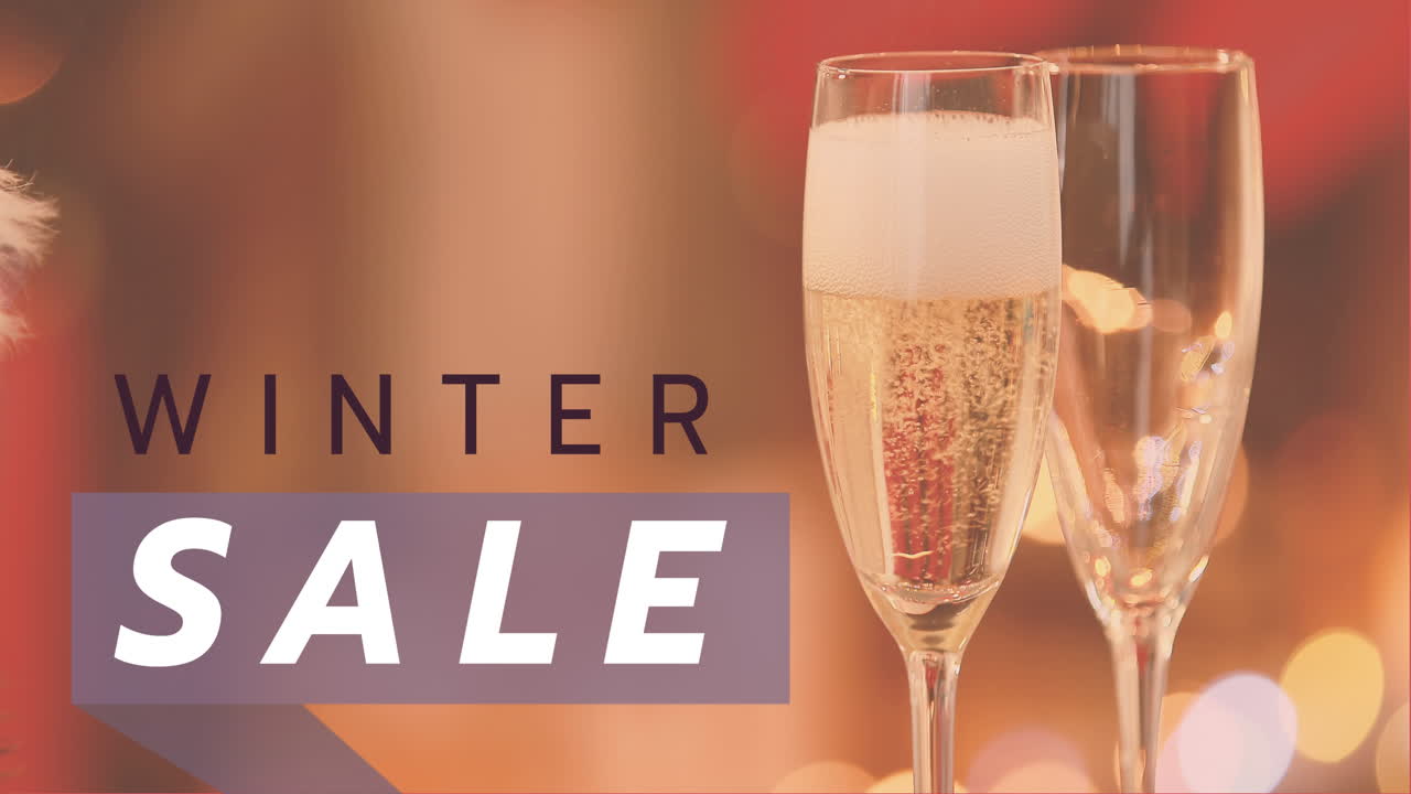 겨울 판매 4k의 디지털로 생성 된 비디오