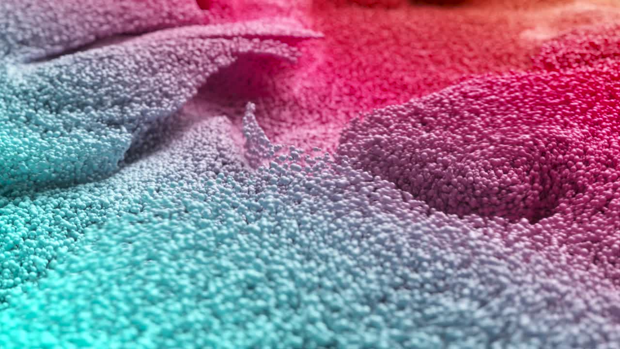 абстрактный фон с плавающими частицами с глубиной поля. волна с миллионами частиц. цифровая технология. футуристическая волна. современный модный дизайн для баннера или плаката. 3d-анимация