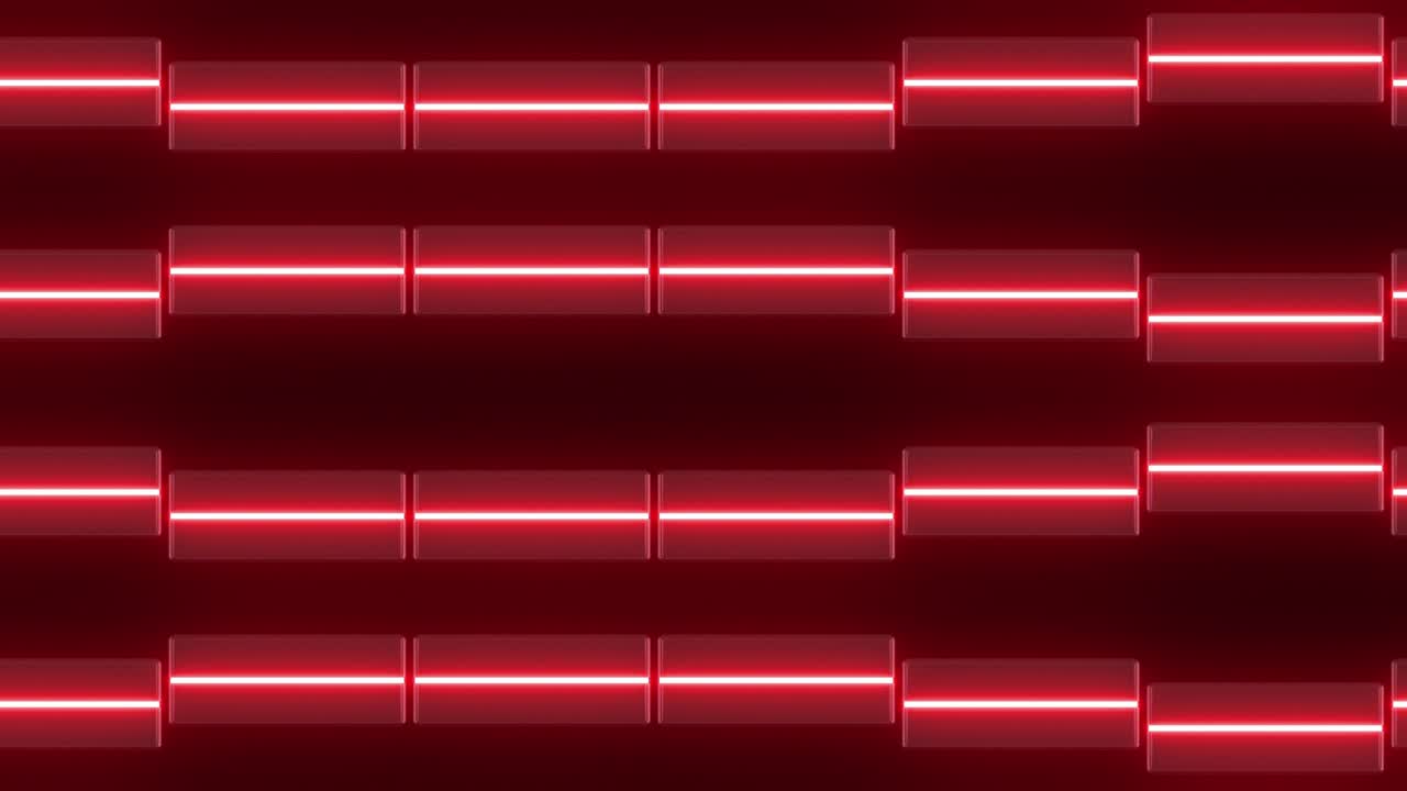 Red Neon Geometric Pattern Background