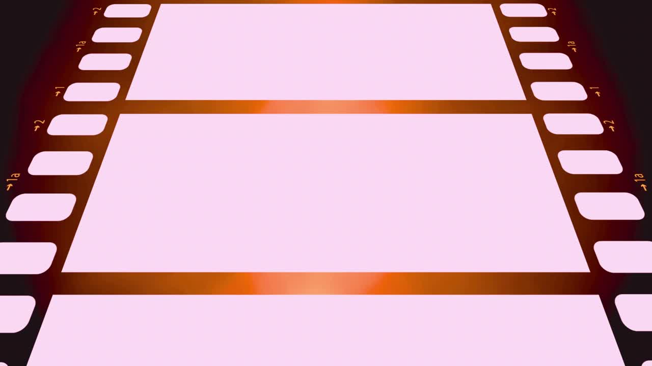 Seamless Loop of Moving Film Strip with Blank Frames
