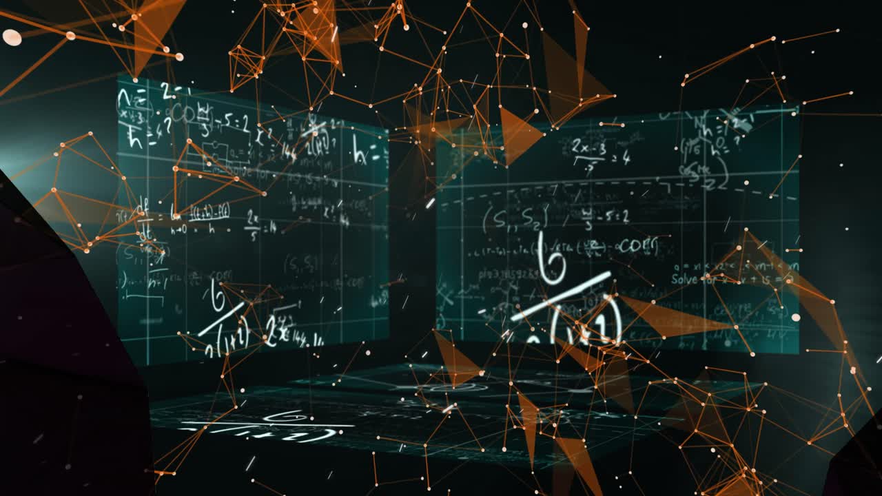 Animation of mathematical equations over network of connections