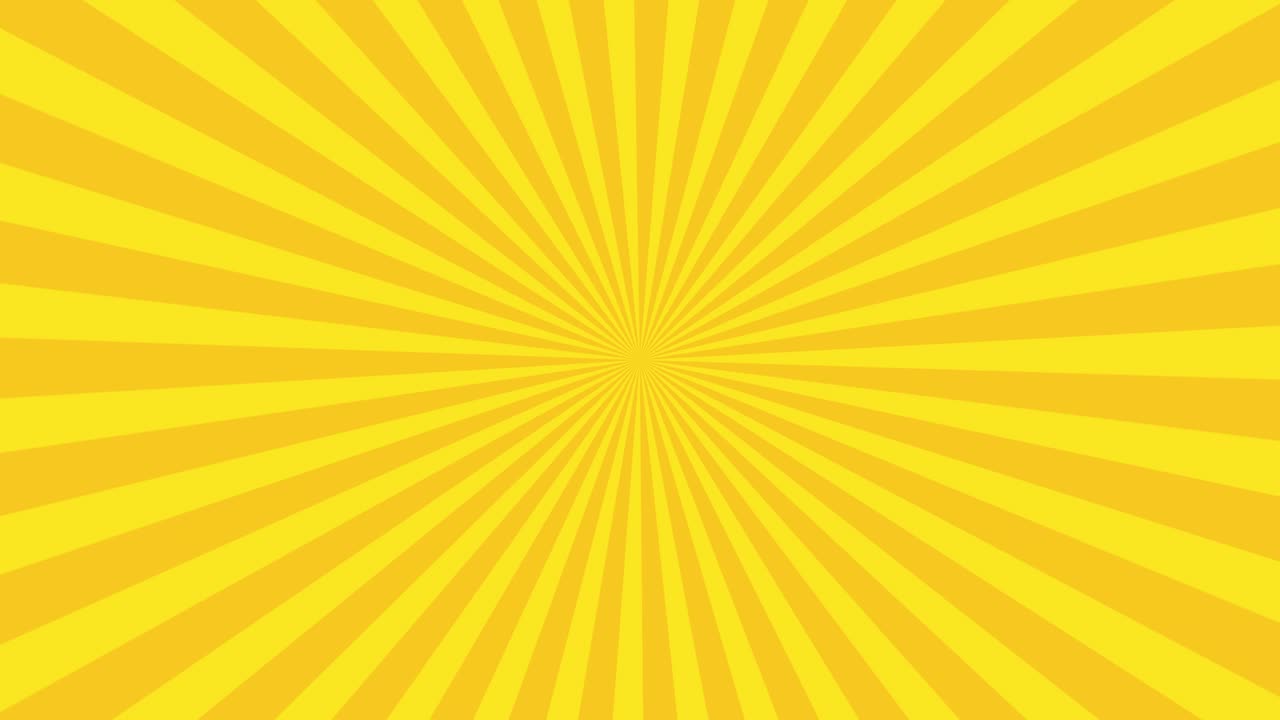 Yellow sun rays rotating.