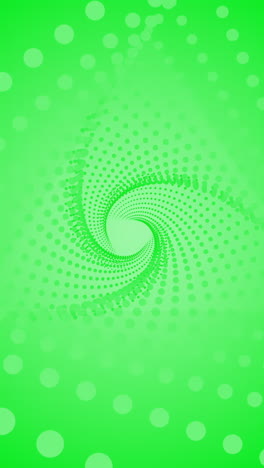 green dot spiral background