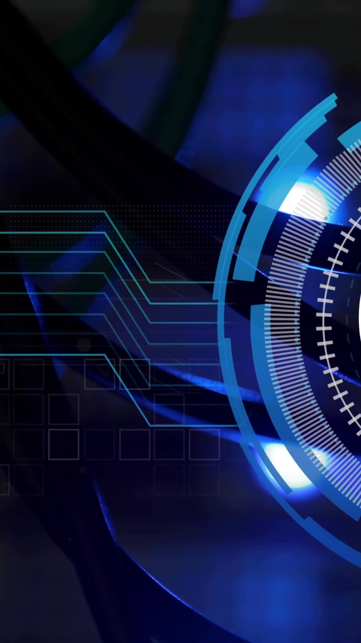 Animation of data processing with cloud icon over server room
