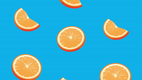 tropical oranges fresh fruits pattern