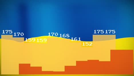 Animación-De-Datos-Financieros-Y-Gráficos-Sobre-La-Bandera-De-Ucrania