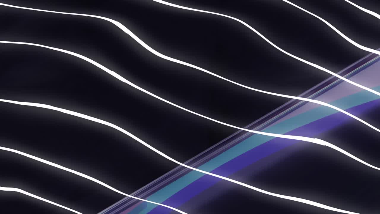 animación de líneas blancas que se mueven sobre el cubo