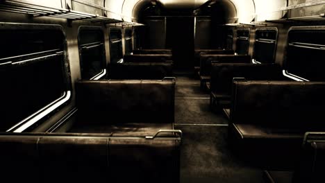 interior of old soviet electric train