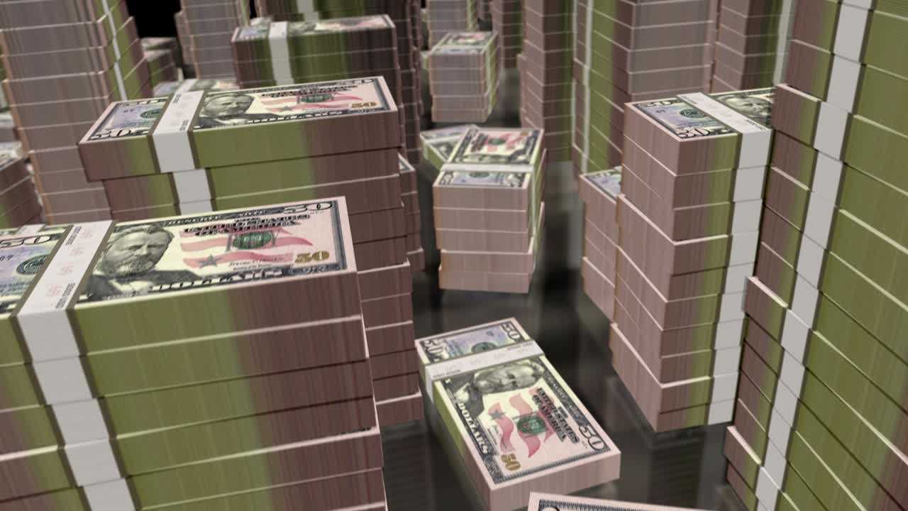 3d flight over the dollar: 달러 돈 크 루프 애니메이션