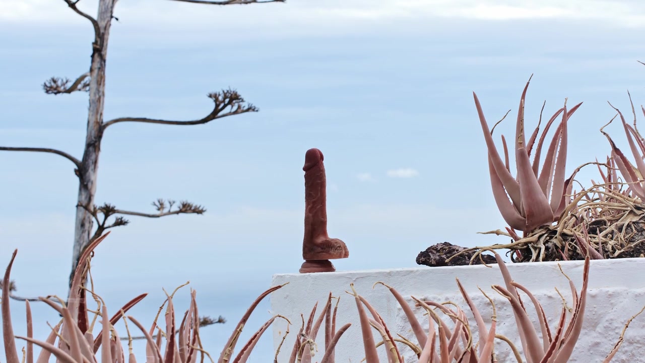 Oggetto giocoso in contrasto con la bellezza naturale di Tenerife - temi creativi, 4K