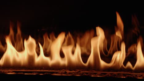 real-time gas-powered flames flicker from a luxury gas fire place