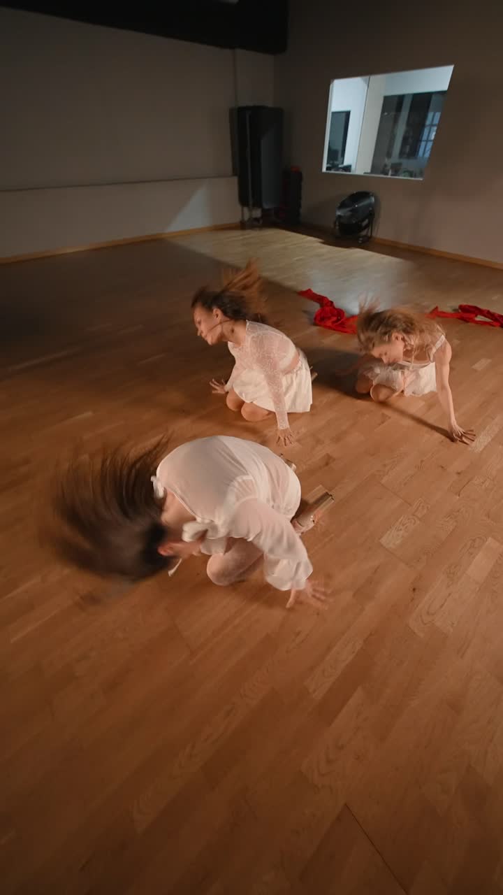 Contemporary dance performance by three women