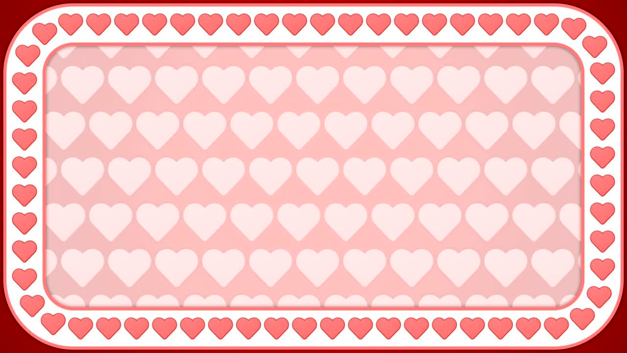 Heart romantic love red white background rectangle frame