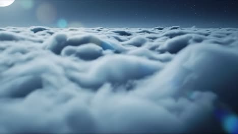night sky above the clouds