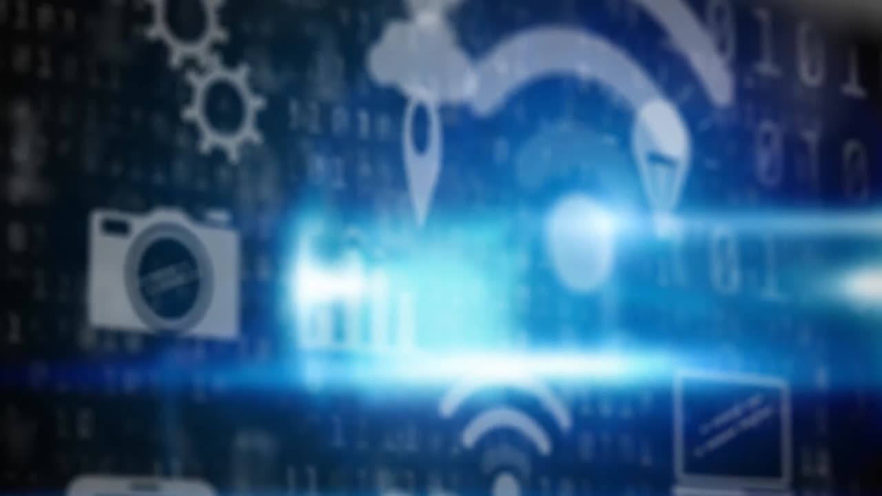 animación de los datos en fondo azul