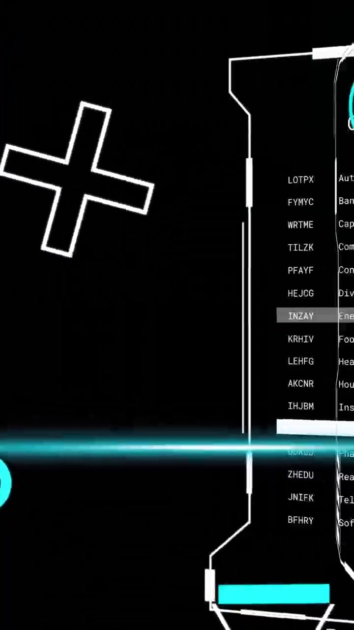 Animation of digital data processing over markers on black background