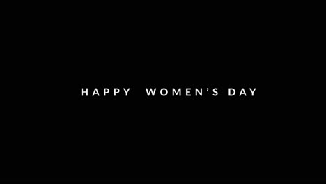 Elegante-Texto-Animado-Del-Día-Internacional-De-La-Mujer-&quot;feliz-Día-De-La-Mujer&quot;---Gráficos-En-Movimiento-De-Animación-Fondo-Negro-Reemplazable