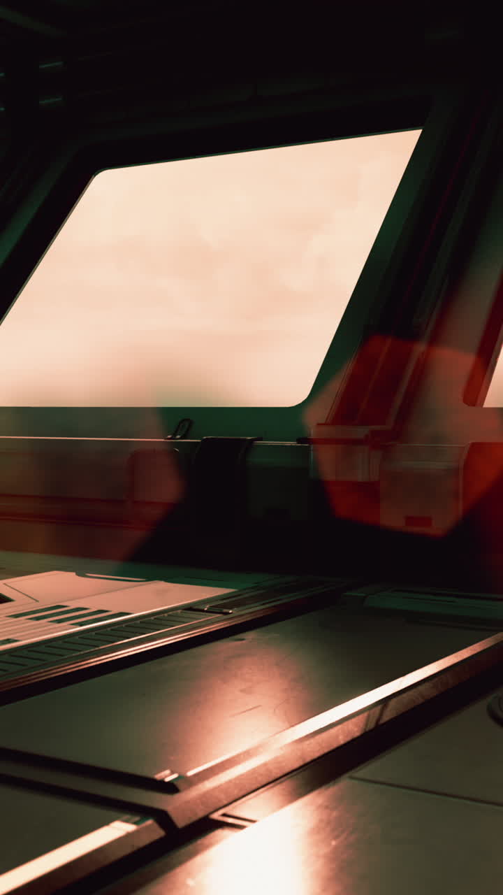 una vista desde la ventana de la nave espacial