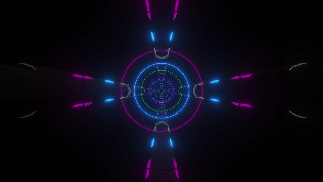Visualizzatore Astratto di Tunnel al Neon