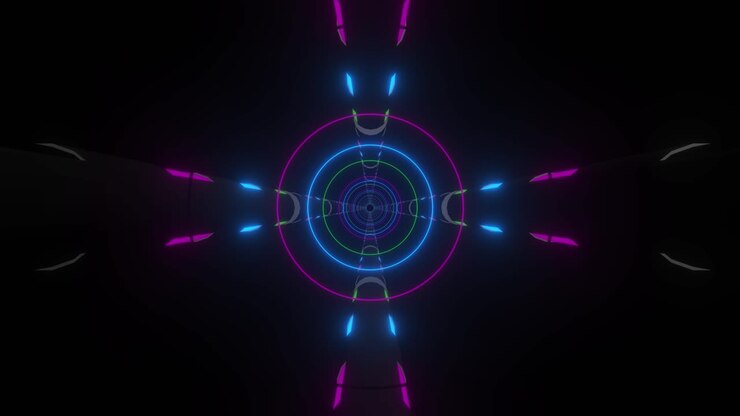 Visualizzatore Astratto di Tunnel al Neon
