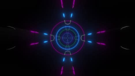 visualizador de túnel de neón abstracto
